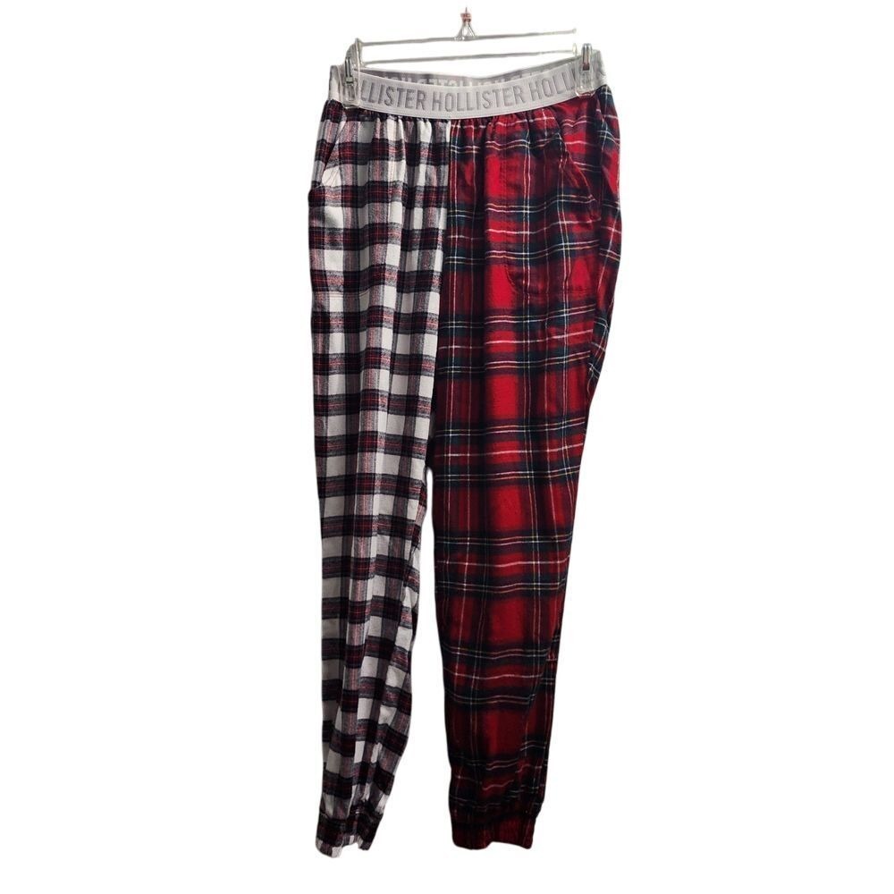Hollister Plaid Split Pattern Flannel Sleep Pajama Joggers Lounge Pants XS